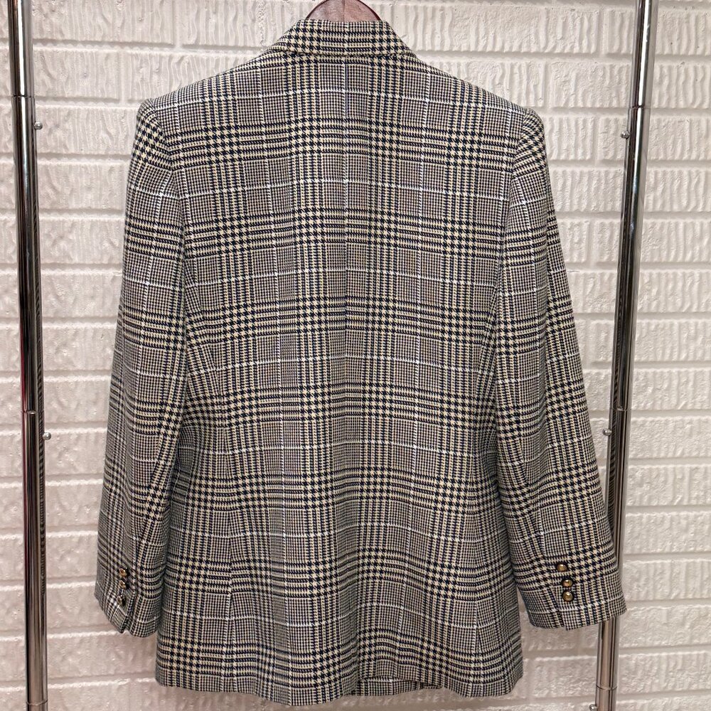 Atrium Collection Plaid wool Blazer Vintage Eclectic Grandpa - Picture 2 of 3